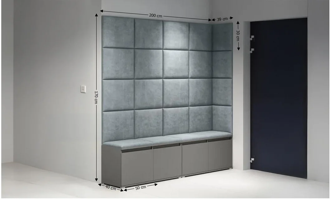 Cuier Hol Max 3, Grafit/ Gri - Trinity 14 1