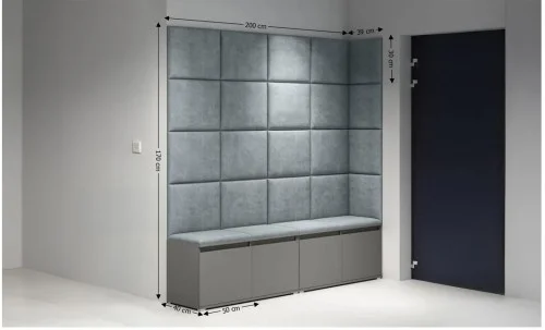 Cuier Hol Max 3, Grafit/ Gri - Trinity 14