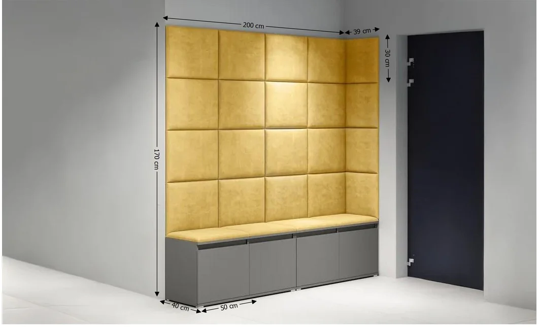 Cuier Hol Max 3, Grafit/ Galben - Trinity 18 1