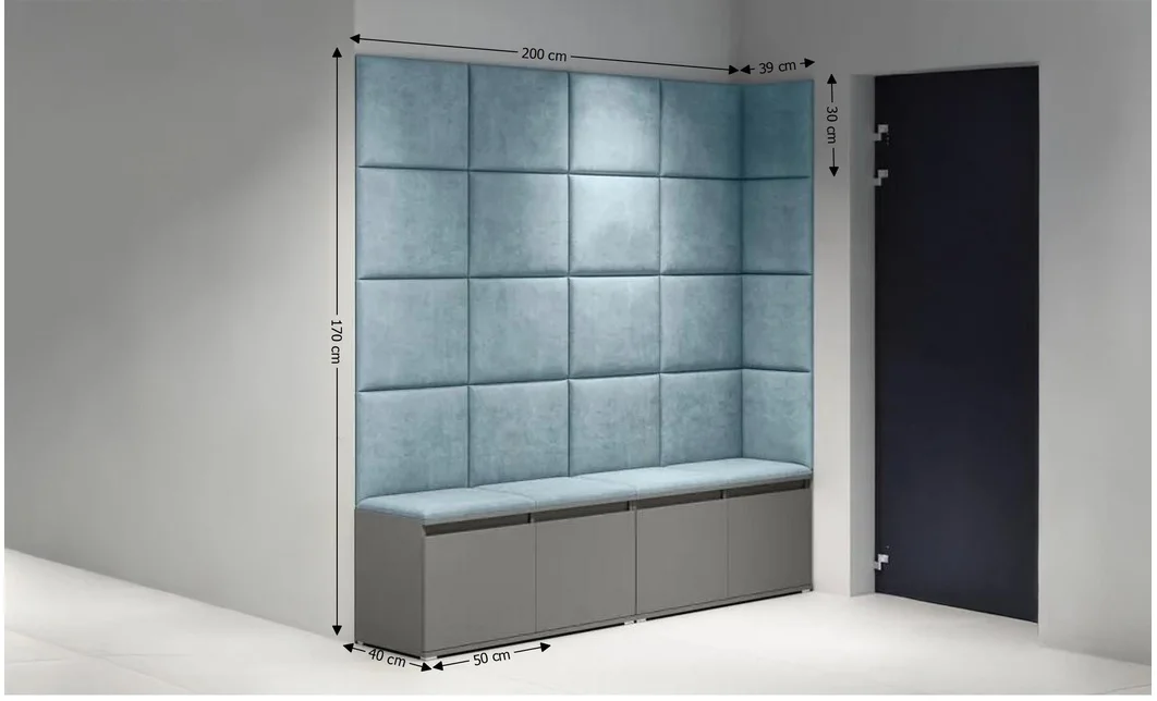 Cuier Hol Max 3, Grafit/ Albastru - Trinity 22 1