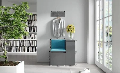 Cuier Hol Max 30, Grafit/ Albastru - Trinity 13