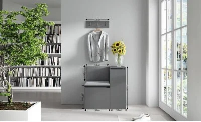 Cuier Hol Max 30, Grafit/ Gri - Trinity 15