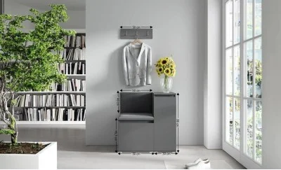 Cuier Hol Max 30, Grafit/ Negru - Trinity 16