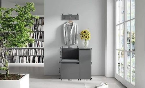 Cuier Hol Max 30, Grafit/ Negru - Trinity 16