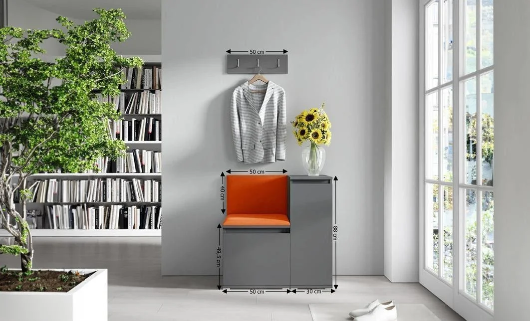 Cuier Hol Max 30, Grafit/ Portocaliu - Trinity 25 1
