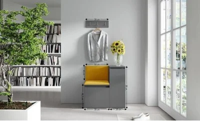 Cuier Hol Max 30, Grafit/ Portocaliu - Trinity 26