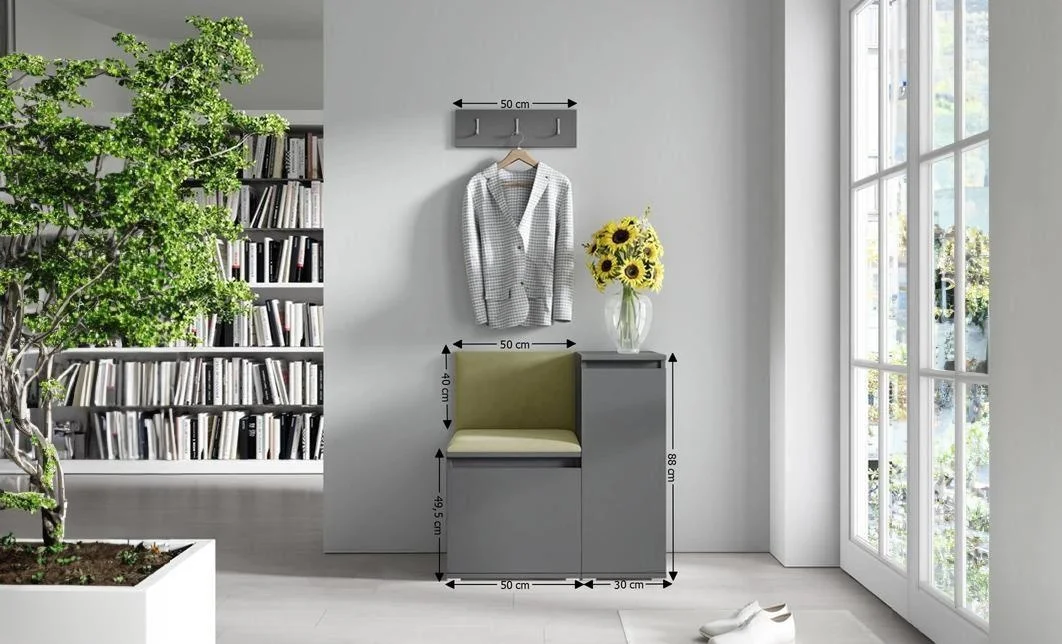 Cuier Hol Max 30, Grafit/ Verde - Trinity 27 1