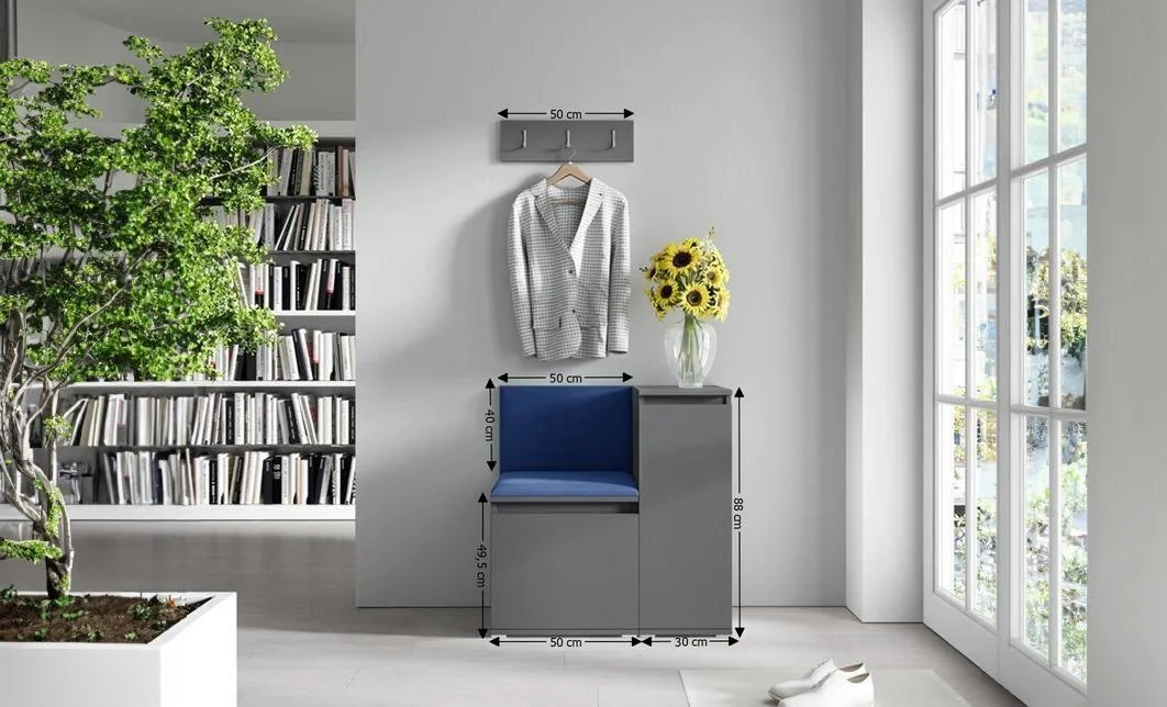 Cuier Hol Max 30, Grafit/ Albastru - Trinity 31 1
