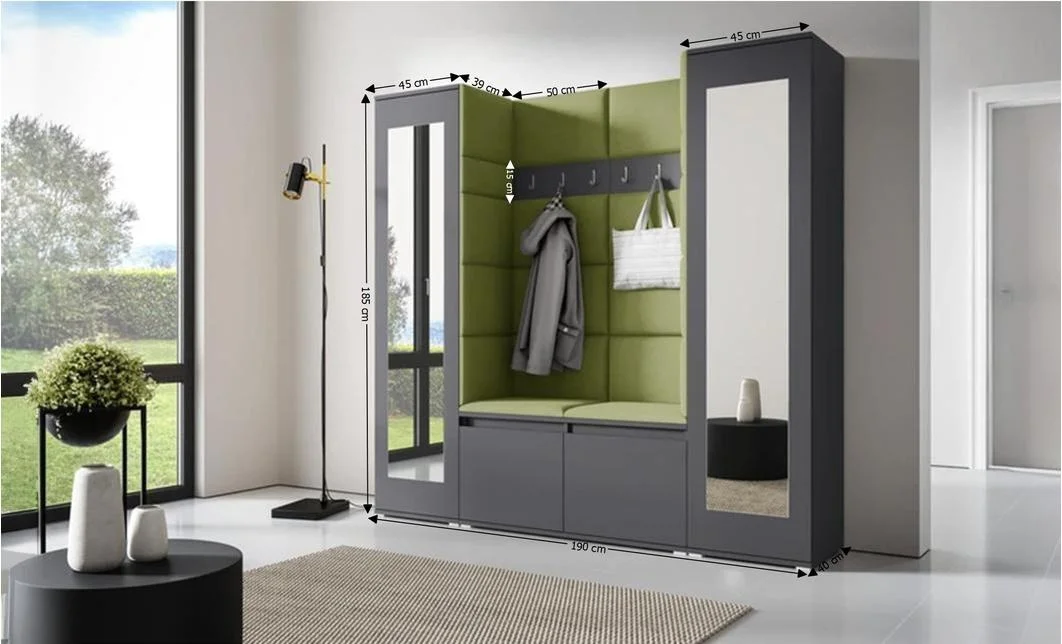 Cuier Hol Max 31, Grafit/ Verde - Trinity 12 1