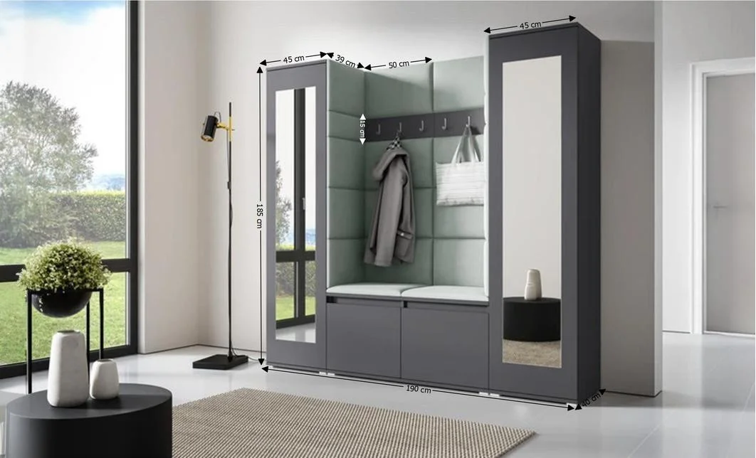 Cuier Hol Max 31, Grafit/ Verde - Trinity 21 1