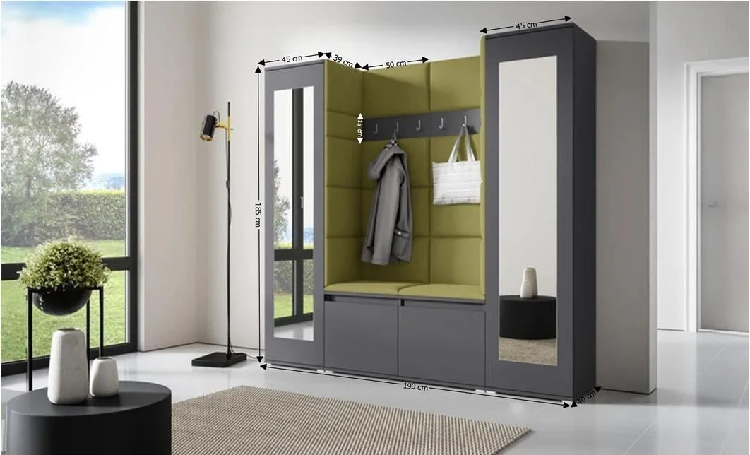 Cuier Hol Max 31, Grafit/ Verde - Trinity 27 1
