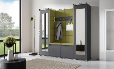 Cuier Hol Max 31, Grafit/ Verde - Trinity 27