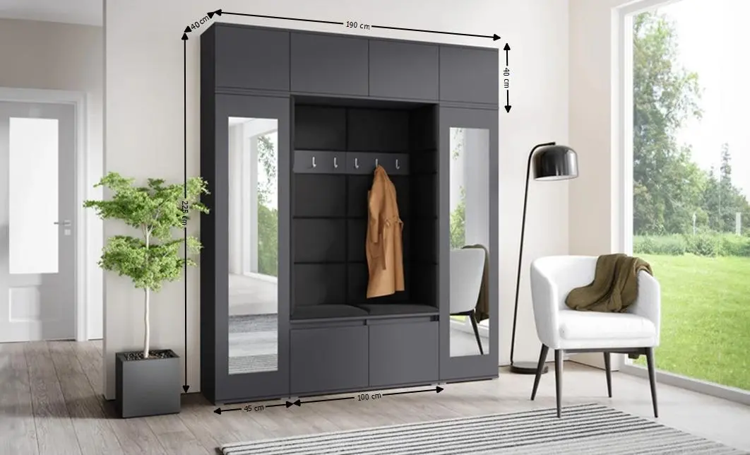 Cuier Hol Max 32, Grafit/Negru - Trinity 16 1