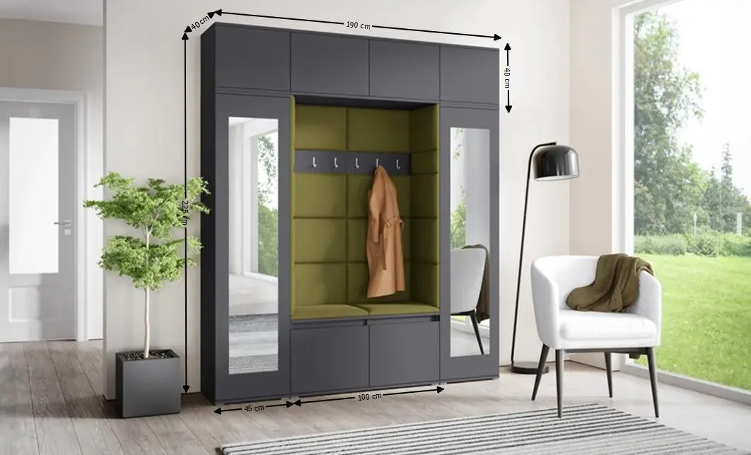 Cuier Hol Max 32, Grafit/Verde - Trinity 27 1
