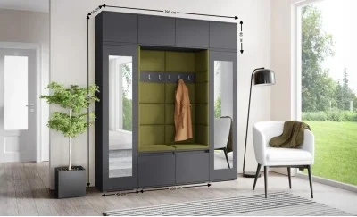 Cuier Hol Max 32, Grafit/Verde - Trinity 27