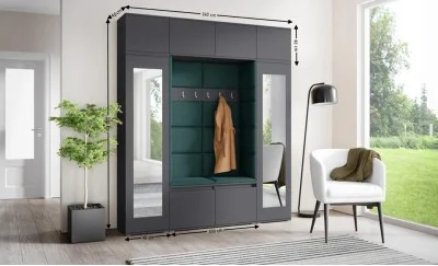 Cuier Hol Max 32, Grafit/Verde - Trinity 28