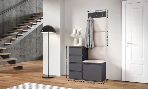 Cuier Hol Max 35, Grafit/Crem - Trinity 1