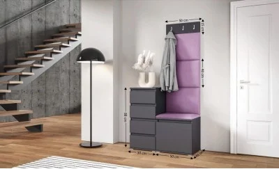 Cuier Hol Max 35, Grafit/Mov - Trinity 11