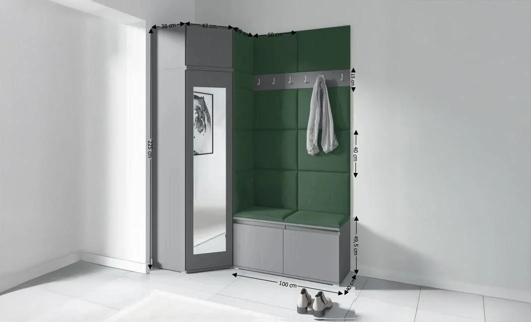 Cuier Hol Max 37, Grafit/Verde - Trinity 28 1