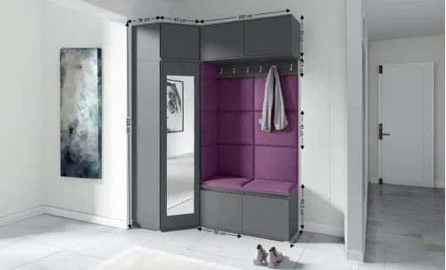 Cuier Hol Max 38, Grafit/Mov - Trinity 11