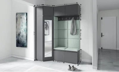 Cuier Hol Max 38, Grafit/Verde - Trinity 21