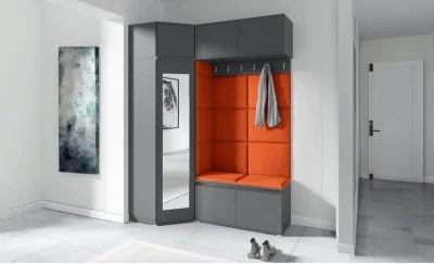 Cuier Hol Max 38, Grafit/Portocaliu - Trinity 25
