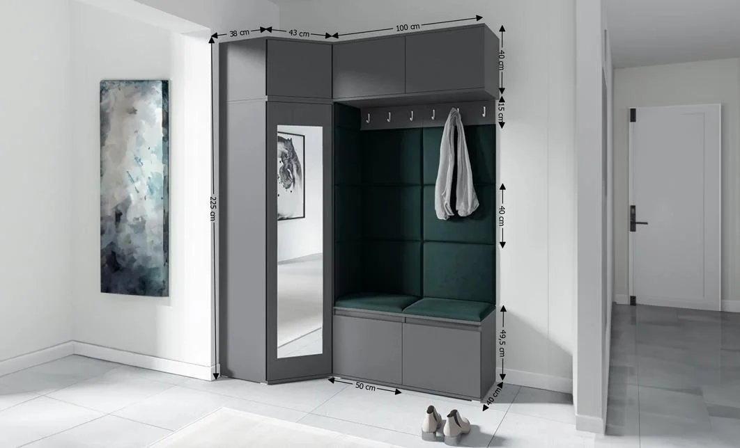 Cuier Hol Max 38, Grafit/Verde - Trinity 28 1