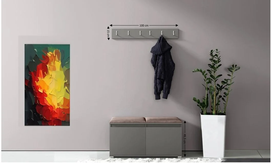 Cuier Hol Max 5, Grafit/ Maro - Trinity 6 1