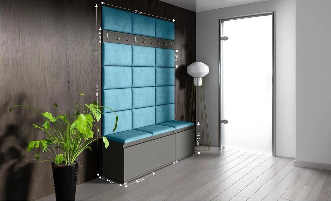 Cuier Hol Max 6, Grafit/ Albastru - Trinity 13 1