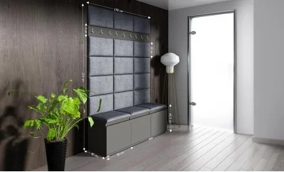 Cuier Hol Max 6, Grafit/ Gri - Trinity 14