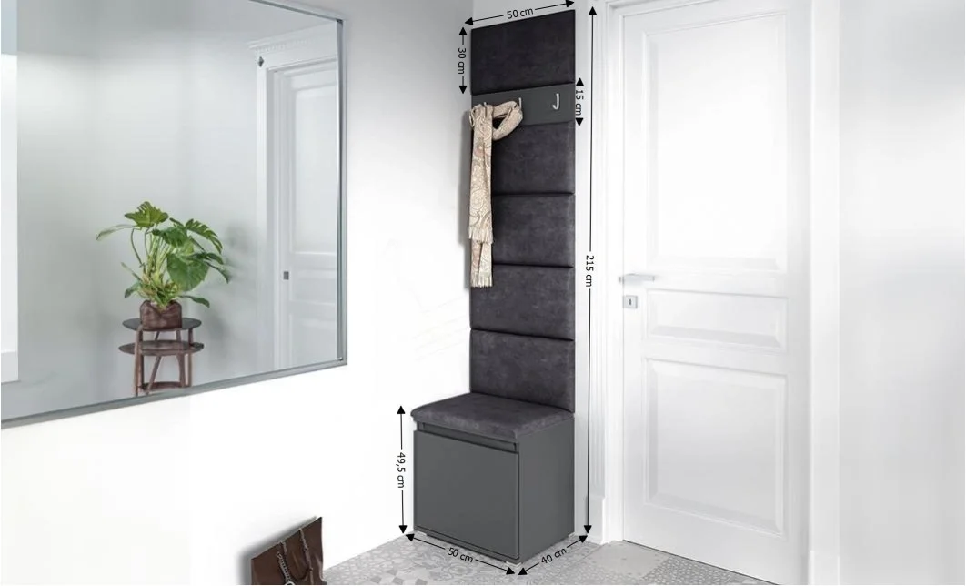 Cuier Hol Max 7, Grafit/Negru - Trinity 16 1