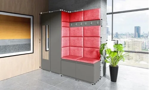 Cuier Hol Max 8, Grafit/ Rosu - Trinity 9