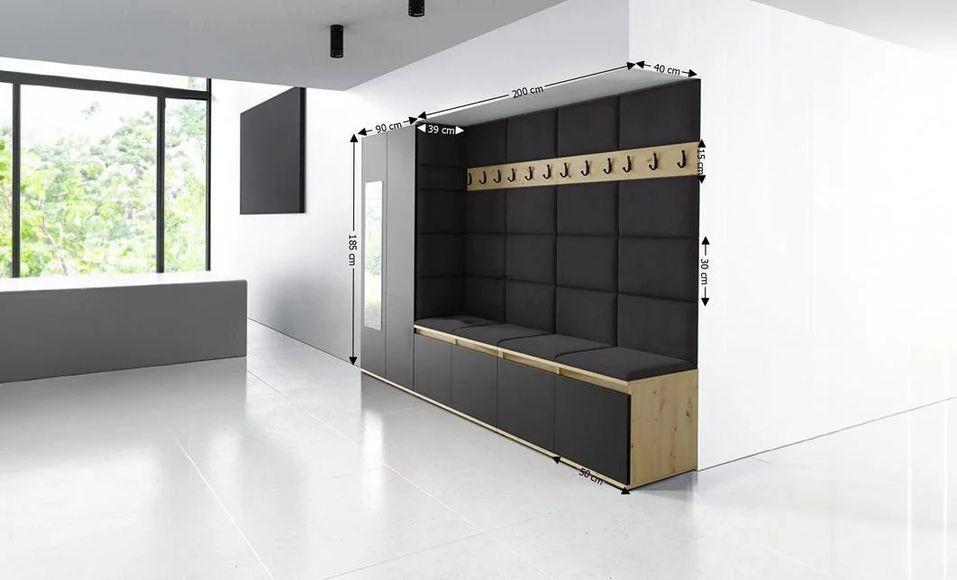 Cuier Hol Max 9, Artisan/Negru - Trinity 16 1
