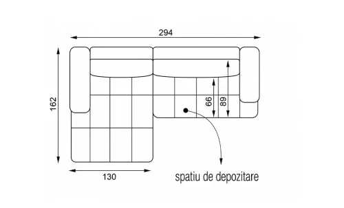 Colțar Extensibil Stella, Stofă Kiara 852, Bej