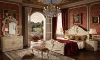Dormitor Clasic Amalfi Beige cu Dulap 4 Uși 2