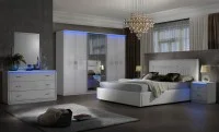 Dormitor Modern New Gemma cu Dulap 6 Uși 