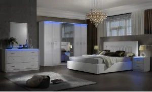 Dormitor Modern New Gemma cu Dulap 6 Uși 