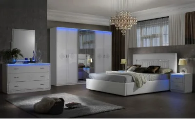 Dormitor Modern New Gemma cu Dulap 6 Uși 