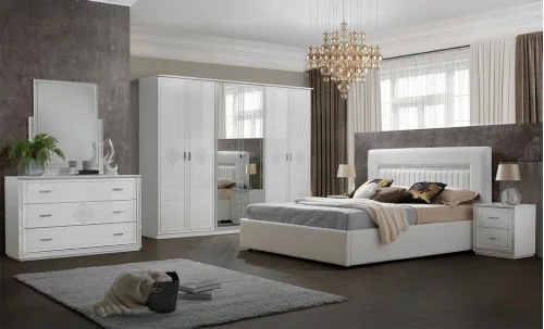 Dormitor Modern New Gemma cu Dulap 6 Uși 