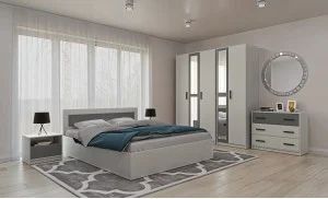 Dormitor Modern Viva Alb/Gri