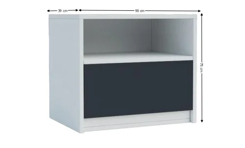 Dormitor Modern Viva Alb/Gri