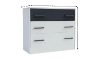 Dormitor Modern Viva Alb/Gri