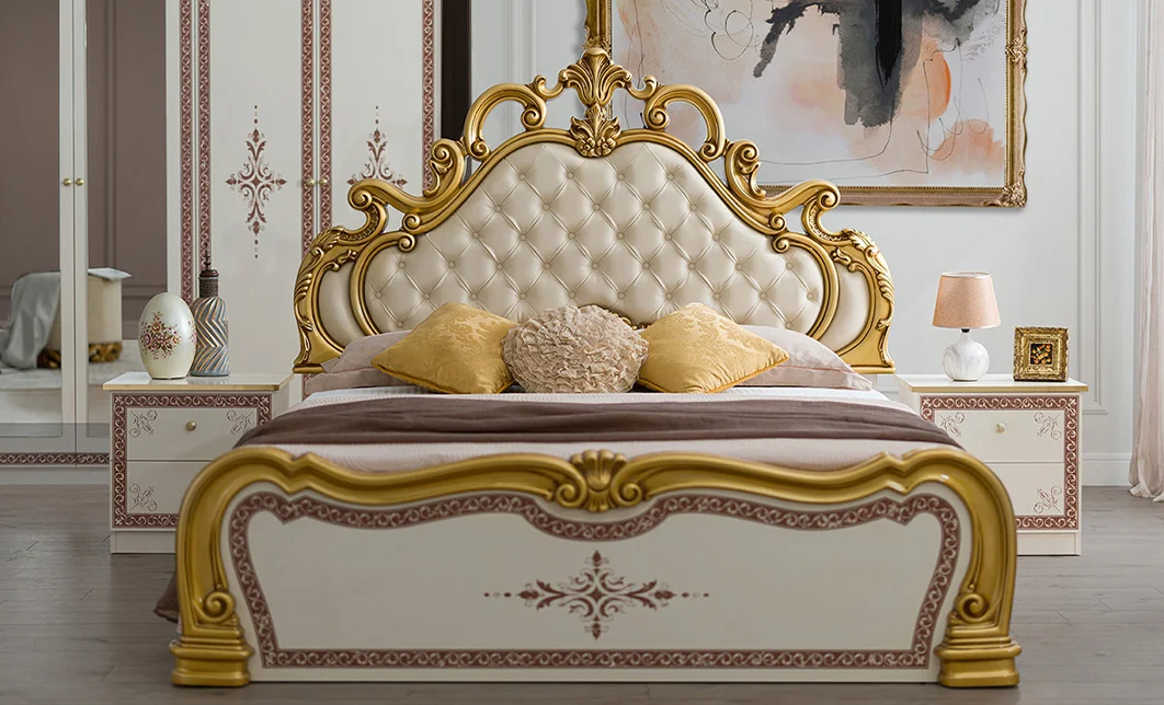 Dormitor Clasic New Grace Gold cu Dulap 6 Uși 3