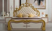 Dormitor Clasic New Grace Gold cu Dulap 6 Uși 3
