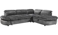 Colțar Extensibil Cremona KF7933 cu Ladă Depozitare, Șezlong Dreapta, Gri 5
