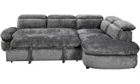 Colțar Extensibil Cremona KF7933 cu Ladă Depozitare, Șezlong Dreapta, Gri 6