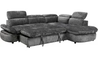 Colțar Extensibil Cremona KF7933 cu Ladă Depozitare, Șezlong Dreapta, Gri 7
