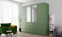 Dulap Bali 2 D4 Verde cu Oglindă și 4 Uși 4
