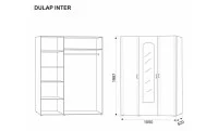 Dulap 3 Uși Inter Alb Samoa