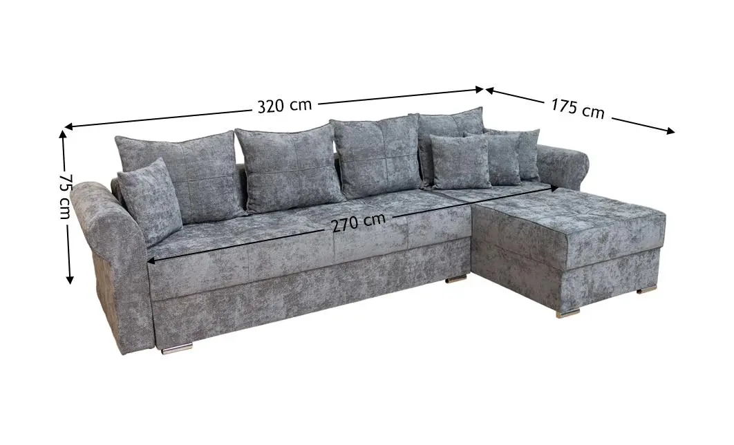 Colțar Extensibil Elsa XXL Bonell Gri - Kim 15 Interschimbabil 2